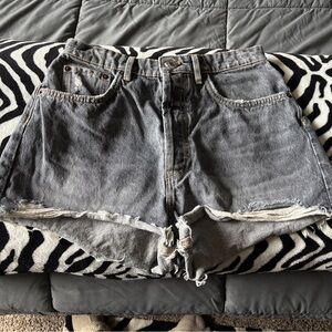 Women's Gray Denim Shorts